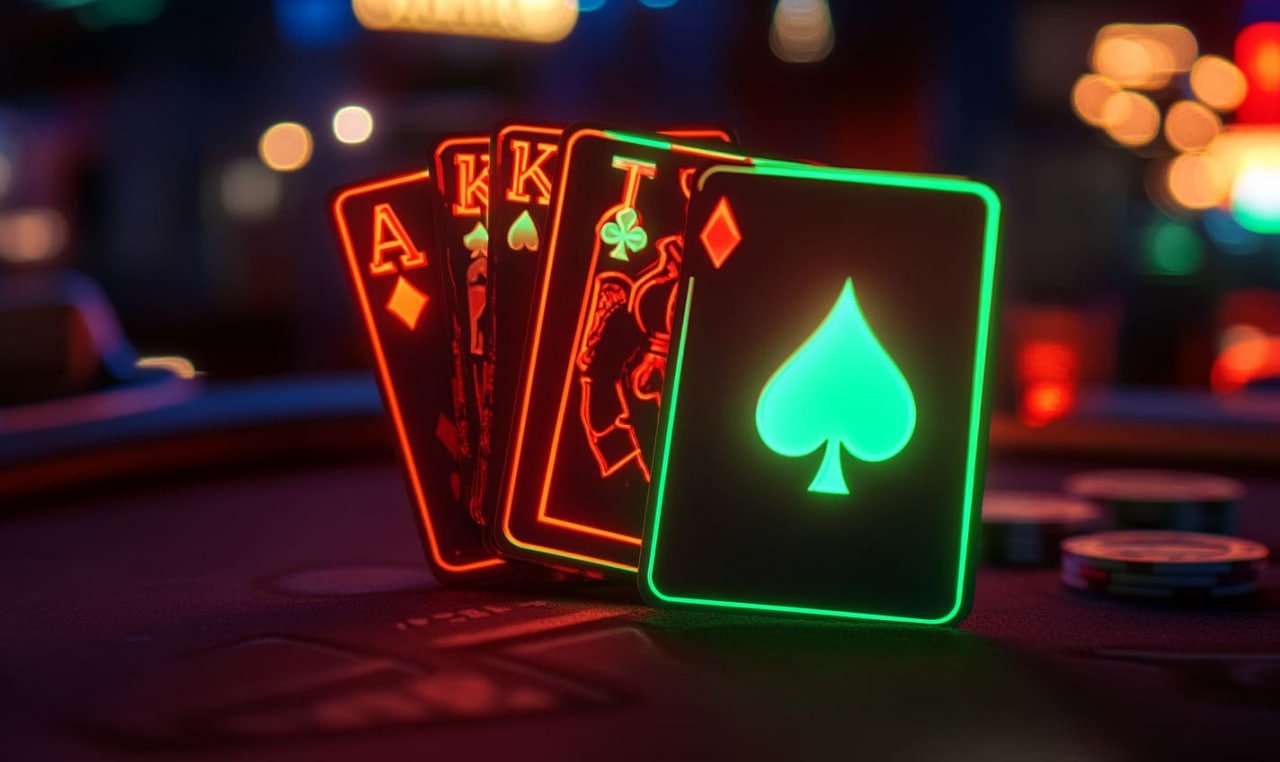 Meja dealer langsung dengan dealer nyata dalam studio HD